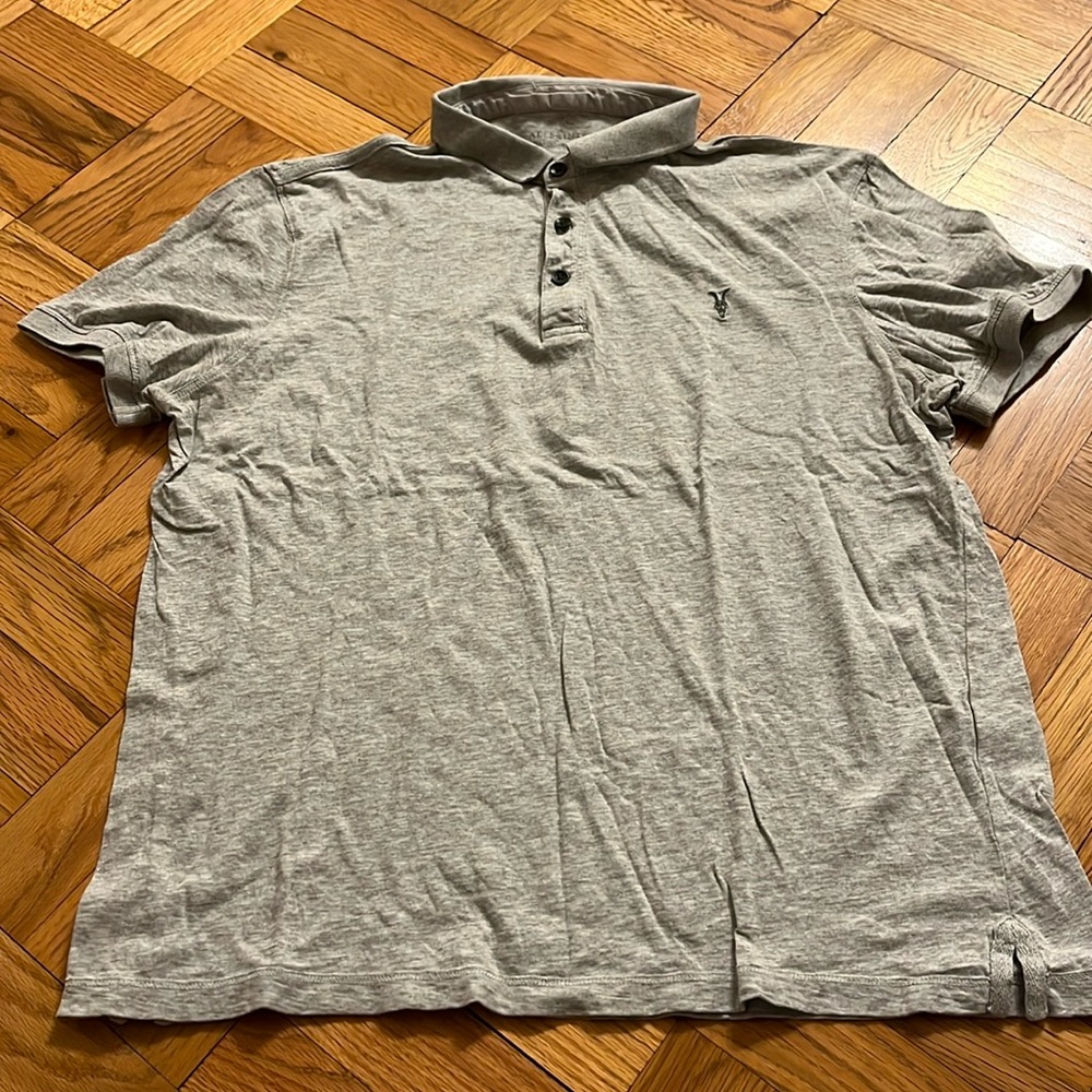 Boys All Saints polo shirt size Extra Large Gray